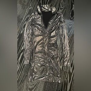 Metallic Long Sleeve Dress